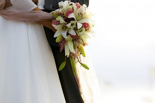 Hochzeit und lilien